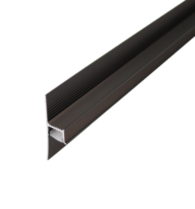 Плинтус потайной 50х15мм  2,5м с рассеивателем анод. черный матовое (10)