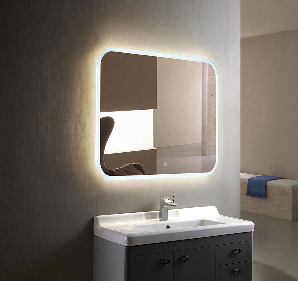 Зеркало "Стив" 800х680 (фронтальный свет, сенсорный выключатель) 