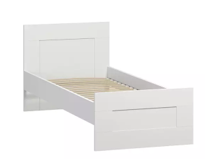 Кровать  СИРИУС одинарная 90х200 белая RU