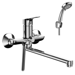 Смеситель Россинка для ванны RS29-33 (35мм) хром с плоским изливом 350мм