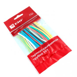 Термоусаживаемая трубка ТУТ 2/1 набор: 7 цветов по 3шт. 100мм EKF PROxima (1)