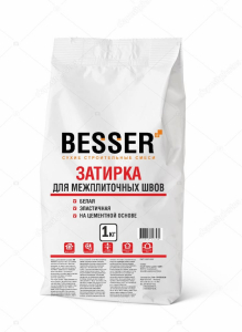 Затирка для межплиточных швов 1 кг ТМ BESSER (белая) (10)