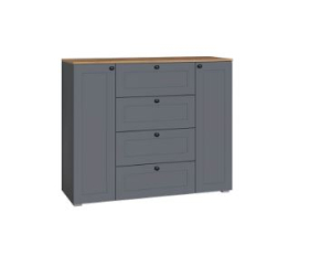 Комод Остин 16.221 (Серый Графит 0162 РЕ, Дуб Вотан 065 R, графит ZB 856-2 ПВХ)