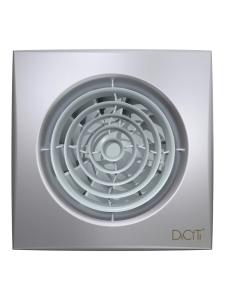 Вентилятор накладной AURA D125 обр.клапан Gray metal DICITI (10)