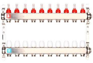 Коллектор регулируемый с расходомерами Нерж 10вых GAPPO (1)