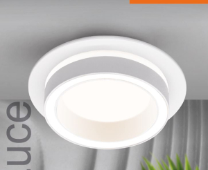 Светильник точечный под лампу GX53 WOLTA круглый Белый IP20 LUCE 
