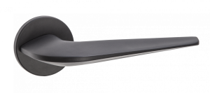 Ручка дверная Puerto SLIM 06 "Макиато", кругл накл, черный (20)