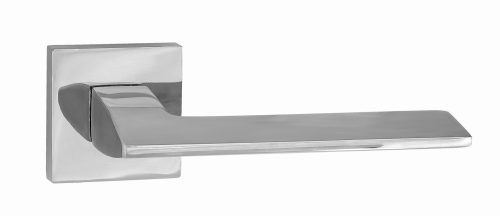 Ручка дверная Puerto 03 "Ночиата", квадр. накладка, хром блестящий