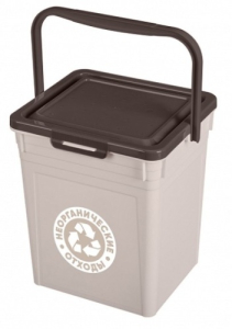 Контейнер д/мусора 8,0л св.бежевый Быт