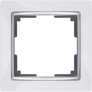 Рамка Snabb Белый/Хром 1 местная Werkel W0011901 (10)