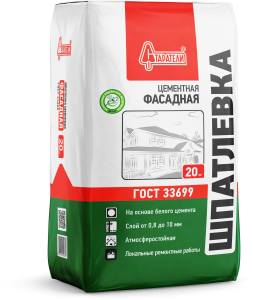 Шпатлевка 20кг  цементная Фасадная Старатели (77)