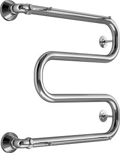 Полотенцесушитель В38  60*60 1" М с 2 полочками Хром(_1_)