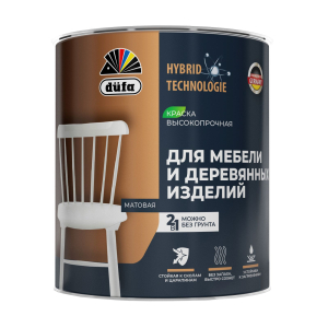 Краска DUFA для мебели и деревянных изделий база3 (бесцветный) мат. 1,75л(2)