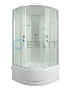Душевая кабина ERLIT™ ER3508ТP-C3 (800*800*2150) глубокий поддон, белая стекл. задняя стенка(__)