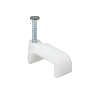 Скоба электроустан/крепежная плоская 14мм (1уп-50шт) (10)