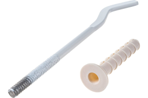 Кронштейн для рад. с дюб. диам. 9 х 220 мм (белый) сплющ Т6.7, MP-У (25)(_1/25_)