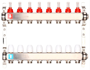 Коллектор регулируемый с расходомерами Нерж 8вых GAPPO (1)