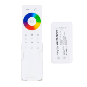Комплект: контроллер и 3-х зонный сенсорный пульт RGB-RGBW, 12/24В, 192/384Вт, 4 канала х 4А,