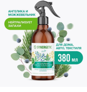 Гипоаллерг. биоразлаг.освежитель воздуха, нейтр-тор запахов SYNERGETIC «Ягоды можжевельи ангелика(6)