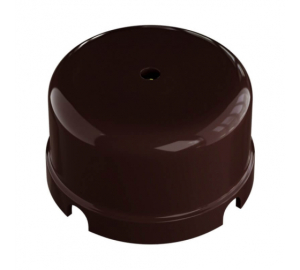 Коробка распределительная пластиковая D78мм, высота 43мм, IP20, корич (30)