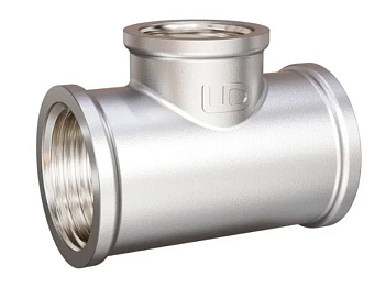 Тройник переходной LD Pride (1" х 3/4" х 1") ВР/ВР/ВР латунь никель (16)