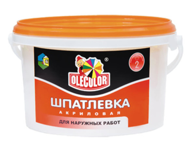 Шпатлевка акриловая для наружных работ 1,6кг Олеколор  купить в интернет магазине Вегос-М в Улан-Удэ