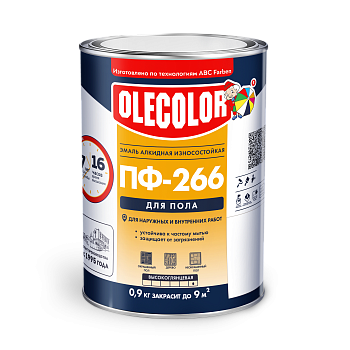 Эмаль для пола ПФ-266 Золотистый 1,9кг Olecolor Глянц. (6)