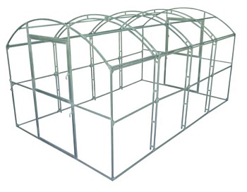 Теплица "Прямые стенки Эксклюзив" 3х4м (высота 2.45) разборная, оцинкованная