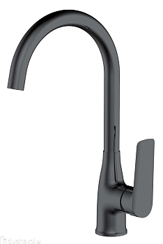 Смеситель Lagos Gun Metal для кухни, R-излив, арт. LG 519GM