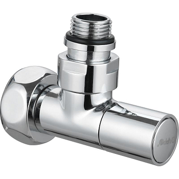 Кран для полотенцесушителя прямой, хром, 3/4"1" Н*В