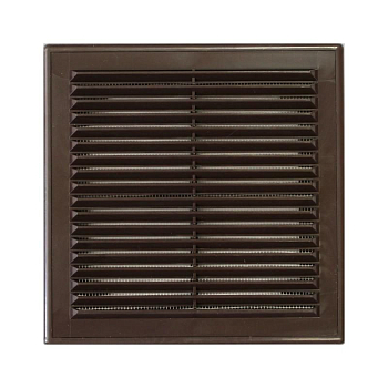 Решетка вентиляционная ERA 249х249 с рамкой и сеткой, коричневая (40)