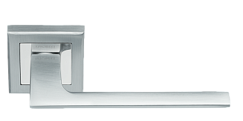 Ручка дверная RAP 21-S SC/CP, квадр накл, мат хром (20)
