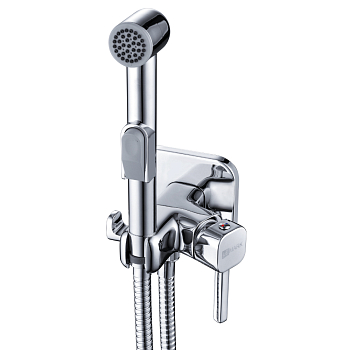 Смеситель ЛеМарк для биде Соло, встраиваемый, хром, гигиеническим душ LM7165C (_10/10_)