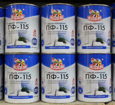 Эмаль ПФ-115 Бежевый 0,8кг Olecolor Глянц. купить в интернет магазине Вегос-М в Улан-Удэ