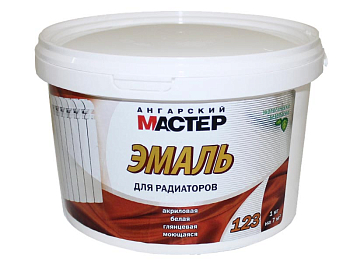 Эмаль Krasland 123 Акриловая д/радиаторов Белый Глянцевая 2кг (4)