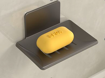 Мыльница  Bath оружейная сталь, самоклеящаяся