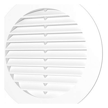 Решетка вытяжная круглая D130 с фланцем D100 с сеткой (55)