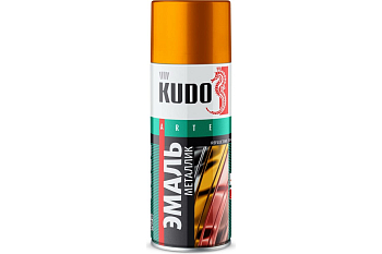 Эмаль KUDO металлик универсальная золото 520 мл (12)