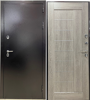 Дверь метал Термо ЗК Тепло метал/Дуб Филадельфия грей 860 левая