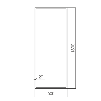 Зеркало напольное "Монреаль" 600х1500 (алюм профиль) купить в интернет магазине Вегос-М в Улан-Удэ
