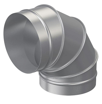 Отвод OTG D125 90° оцинк.сталь ERA PRO (12)