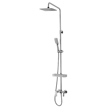 Смеситель TROPIC для ванны  с верхней душевой лейкой Тропический дождь поворотный излив LM7002C (_3_