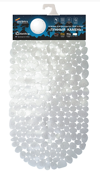 Коврик для ванны "Лунный камень" 36х69 см (цвет жемчужный)